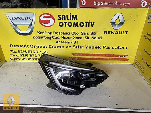 RENAULT CLIO 5 HATASIZ SÖKME SAĞ İCON FAR VE DİĞER PARÇALARI