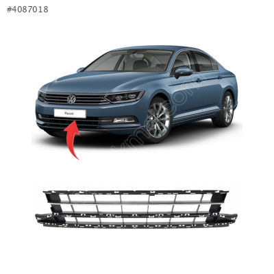 3G0853671K VW PASSAT 15-18 ÖN TAMPON ORTA IZGARA KROMLU