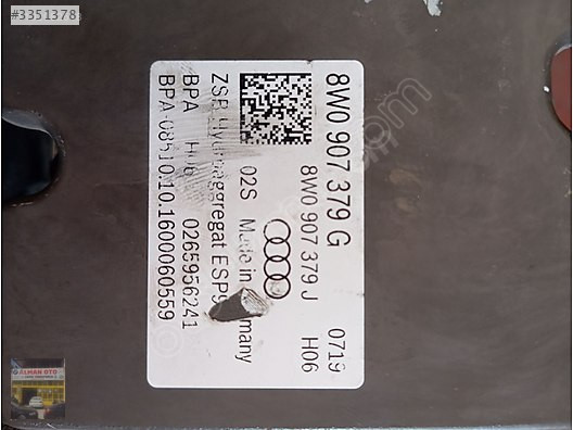 8W0 907 379 G AUDİ A4 ABS BEYNİ