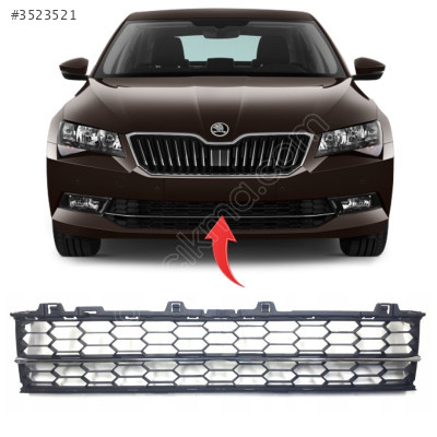 3V0853677 SKoda Super B 15-19 Ön Tampon Orta Izgara Krom Şerit .