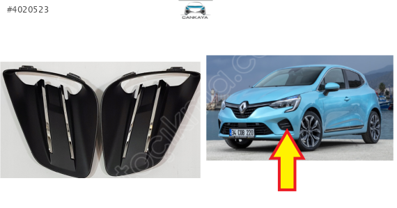 RENAULT CLİO 5 2019+ SİS FARI ÇERÇEVESİ TAKIM KROMLU SIFIR