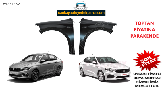 FİAT EGEA 2014+SAĞ SOL ÖN ÇAMURLUK SIFIR ADET FİYAT  52012210