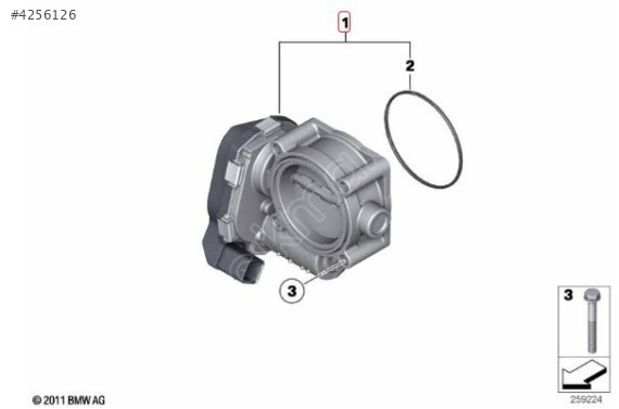 BMW ÇIKMA E60 E65 N62 ÇIKMA GAZ KELEBEĞİ 13547506627 7506627