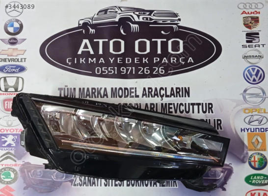 SKODA OCTAVİA 2020 2022 SAĞ FAR  ORJİNAL ÇIKMA SAĞ SOL FAR