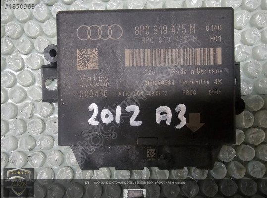 AUDİ A3 2012 OTOMATİK DİZEL CAYC SENSÖR BEYNİ 8P0 919 475 M ALKAN