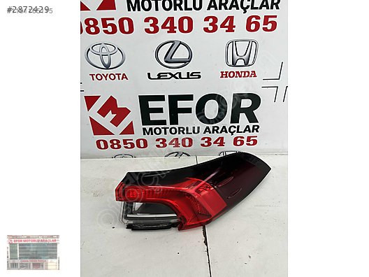 TOYOTA COROLLA SAĞ STOP ÇIKMA ORJİNAL YEDEK PARÇA 19-22
