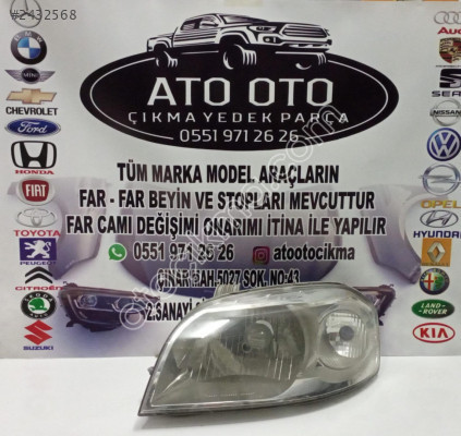 Orjinal Çıkma Chevrolet Aveo Sol Far Parçası