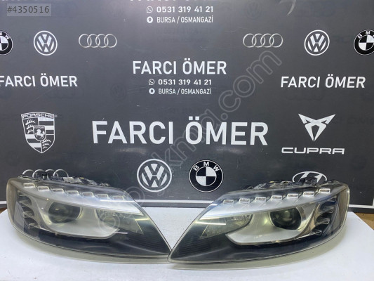 AUDİ Q7 ÖN SAĞ SOL FAR ORJİNAL LEDLİ MERCEKLİ
