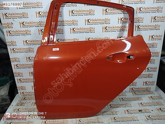 PEUGEOT 208 SOL ARKA KAPI 2012- 2015 KIRMIZI LOKAL BOYALI BOŞ