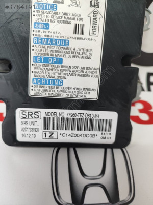 HONDA CİVİC AİRBAG BEYİN ORJİNAL PARÇA 16-21 77960-TEZ-D810-M4