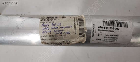 AUDİ A6 C6 ŞARJ HAVA SOĞUTUCU BASINÇ BORUSU SIFIR ORJ 4F0145731AG
