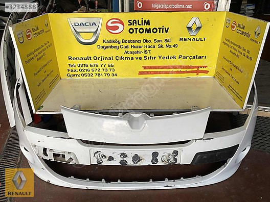 RENAULT MEGAN 3 ÇIKMA ORJİNAL BEYAZ ÖN TAMPON VE DİĞER PARÇALARI