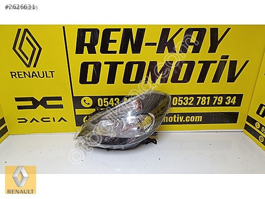 RENAULT CLİO 3 HB SOL FAR SİYAH ZEMİN 2006 2008 SIFIR RENKAY