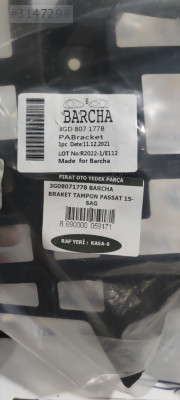 3G0807177B BARCHA BRAKET TAMPON PASSAT 15- SAG