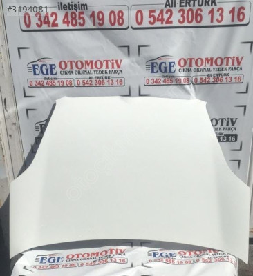 2010/2014 FİAT DOBLO GENİŞ AİLE BEYAZ MOTOR KAPUTU BOYASIZ