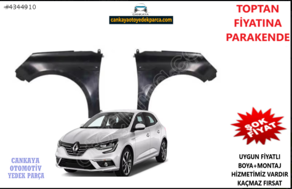 MEGANE 4 ÖN ÇAMURLUK SOL/SAĞ SIFIR ADET FİYAT 631001203R