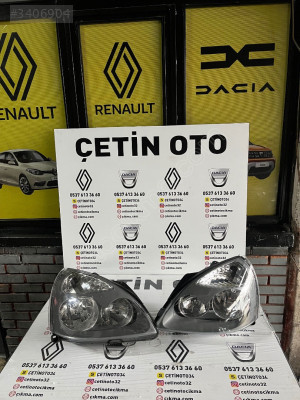 Clio 2 - II Far Lambası Sol Çift Optik İçi Gri 7701057654