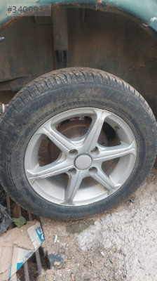 165 65 13 lastik 13 çelik jant 4 adet araçtan sökme