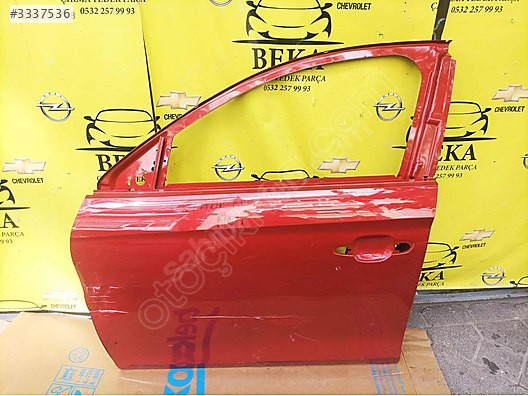 OPEL CORSA F SOL ÖN KAPI KIRMIZI ÇIKMA ORJİNAL YEDEK PARÇA