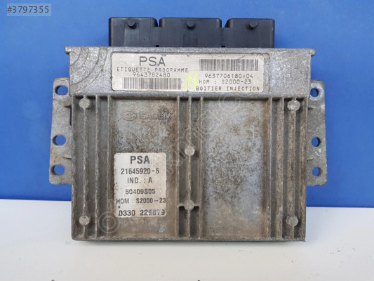 Peugeot 206 1.4 Motor Beyni / 9643782480 / 9637706180-04 / 21645