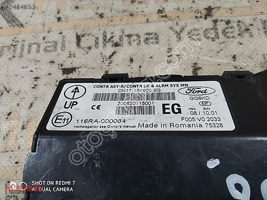 FORD FİESTA MERKEZ KONTROL PANELİ BCM BODY BEYNİ DN1T-15K600