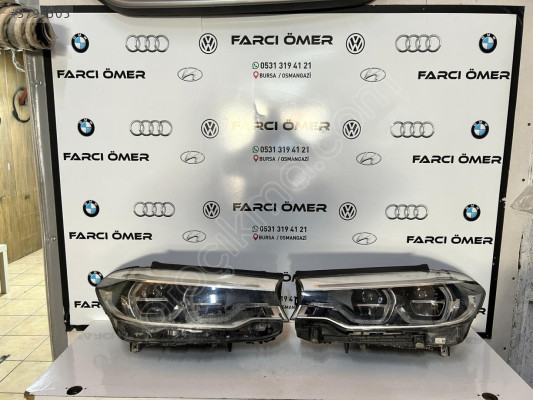 BMW 5 SERİSİ G30 SAĞ-SOL FAR TAKIMI ORJİNAL SÖKME HATASIZ