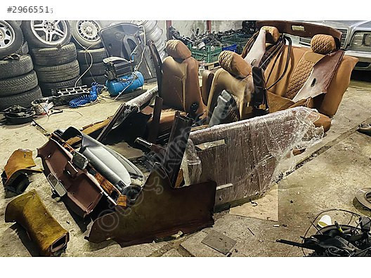 MERCEDES W126 SE KIRMIZI İÇ SALON TAKIMI GIRTLAK DOLU EKSİKSİZ