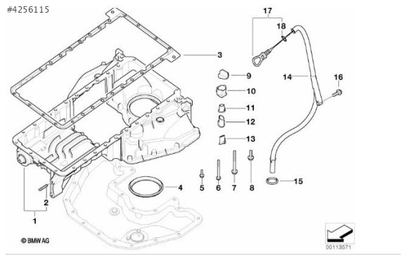 BMW E60 E65 N62 ÇIKMA KARTER 11137589687 7589687