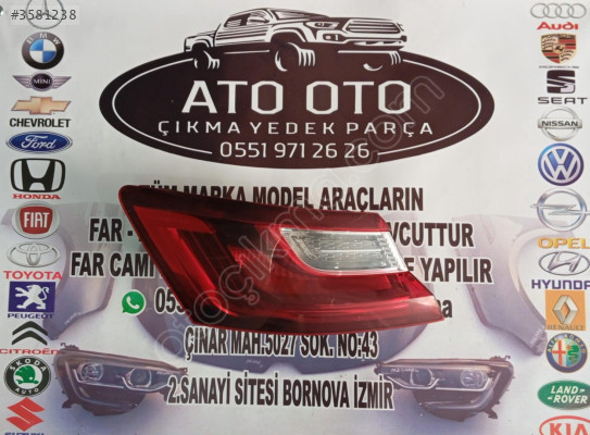 Renault Megane 4 için Orjinal Çıkma Sol Arka Stop