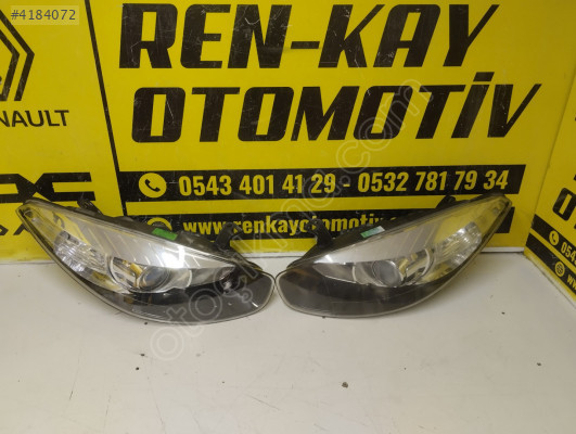 RENAULT FLUENCE SAĞ SOL ORJ ÇIKMA FAR SİYAH ZEMİNLİ RENKAY
