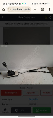 Renault Megane 2 vites mekanizması halatı
