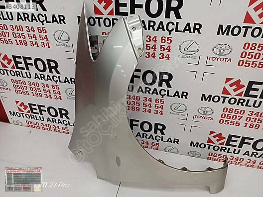 TOYOTA AURİS SAĞ ÖN ÇAMURLUK ÇIKMA ORJİNAL YEDEK PARÇA