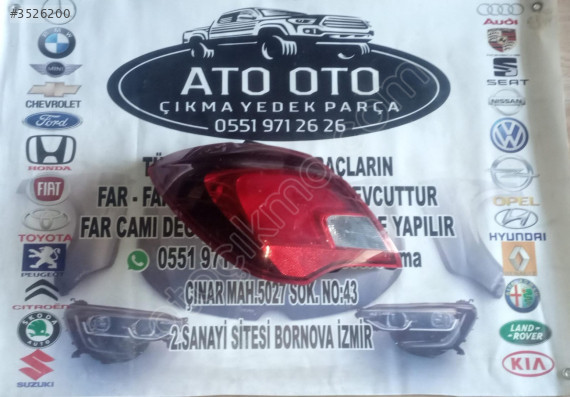 OPEL ASTRA J HB ORJİNAL CIKMA SOL STOP