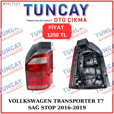 VOLKSWAGEN TRANSPORTER T7 SAĞ STOP 2016-2019 SIFIR ÜRÜN