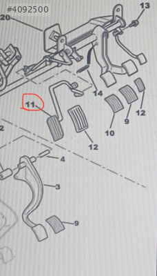 Citroen Saxo gaz pedalı 1601H6