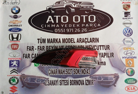 TOYOTA COROLLA ORJİNAL ÇIKMA SOL STOP