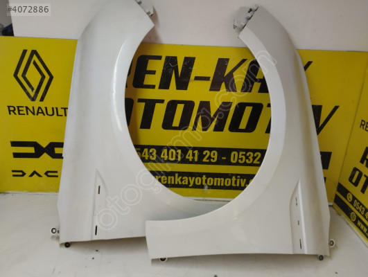 RENAULT MEGANE 4 SAĞ SOL ÖN ÇAMURLUK ORJ ÇIKMAZ BEYAZ RENKAY