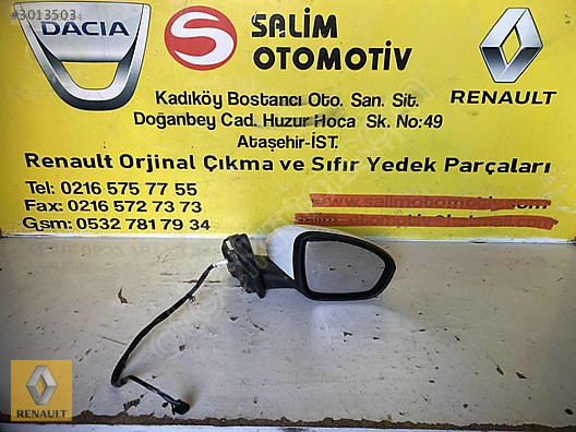 RENAULT MEGAN 4 ÇIKMA ORJİNAL AYNA KOMPLE VE DİĞER PARÇALARI