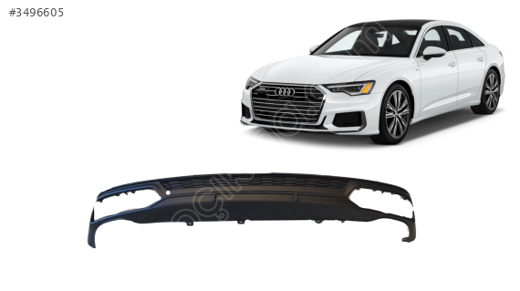 4K0807521A AUDI A6 2019 ARKA TAMPON SPOİLERİ S-LİNE MODEL .