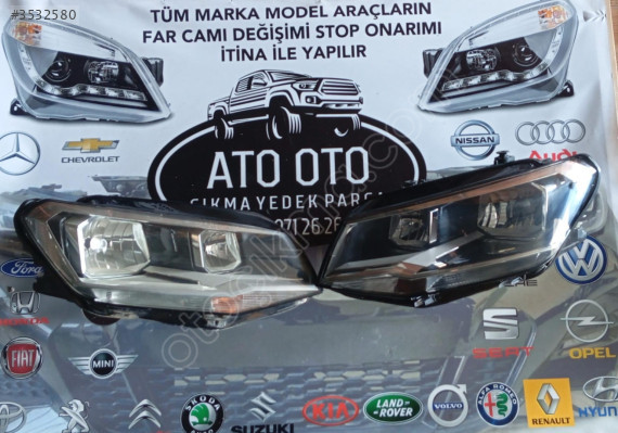 VOLKSWAGEN CADDY ORJİNAL ÇIKMA SAĞ SOL FAR