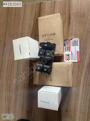 VW AUDİ SKODA SEAT NİKELAJLI DÖRTLÜ CAM DÜĞMESİ 5G0959857C-E