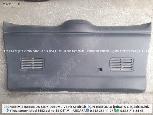 PEUGEOT PARTNER TEKLİ BAGAJ İÇİ PLASTİK DÖŞEME