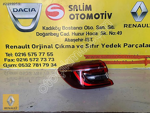RENAULT CLIO 5 ÇIKMA ORJINAL SOL DIŞ STOP VE DİĞER PARÇ