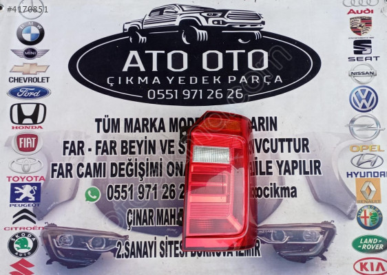 VOLKSWAGEN CADDY ORJİNAL CIKMA SAĞ STOP D