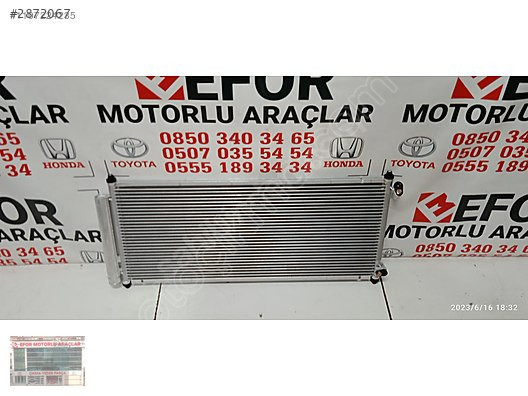 HONDA CİTY SIFIR KLİMA RADYATÖRÜ 03-09 OEM:80110-SEL-T01