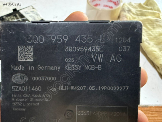 2016-21 AUDİ A3 MERKEZİ KİLİT KEYLESS BEYNİ 3Q0959435L ORJ ÇIKMA