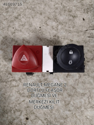 RENAULT MEGANE 2 ORJİNAL DÖRTLÜ FLAŞÖR VE MERKEZİ KİLİT DÜĞMESİ