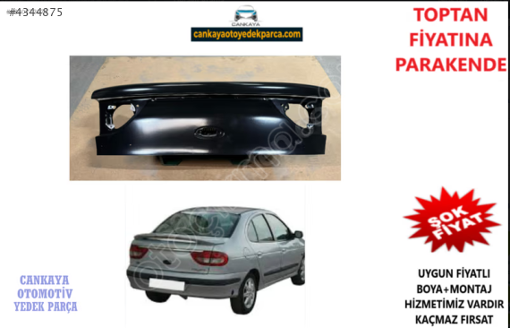 RENAULT MEGANE 1 BAGAJ KAPAGI SEDAN 1996-2002 SIFIR 7752258082