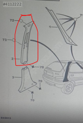 Citroen Saxo orta direk bakaliti 8328S7