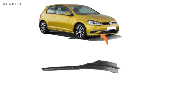 5G0853666L VW GOLF7.5 2017-2019 ÖN TAMPON ALT KAPAĞI SAĞ